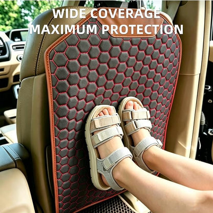 Kick Mat Back Seat Protector - Car Back Seat Cover for Kids Feet - Waterproof & Sturdy Protector for Upholstery from Dirt, Mud, Scratches and Stain (Red 2 pcs) - Image 7