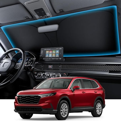 Wigoo for Honda CRV 2023-2026 Windshield Sunshade, 100% Sun Block | OEM Design, 100% Sun Block, Foldable Heat Insulation, with Storage Bag, Compatible with Honda CRV 2023-2026, Silver Coating by wigoo