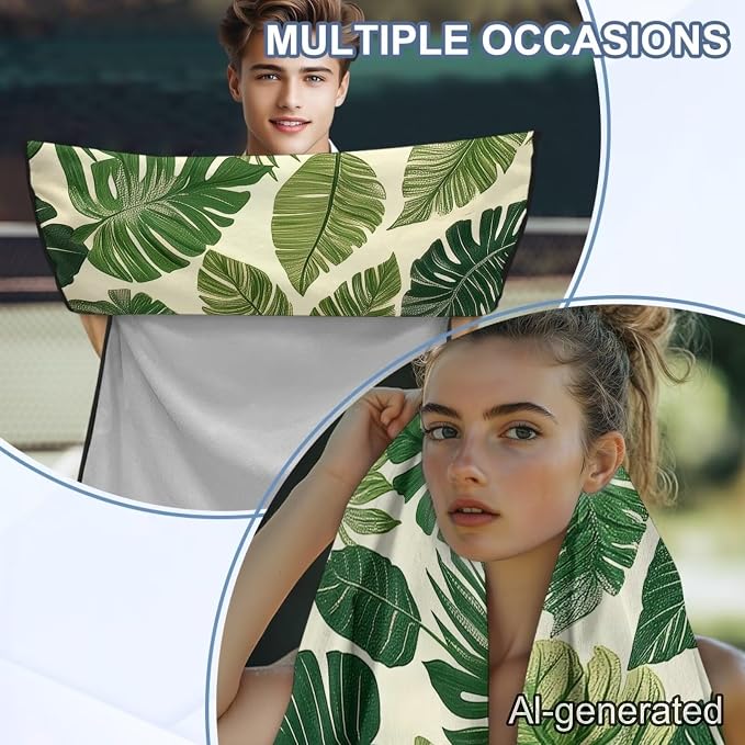 Palm Leaf Car Towel Seat Cover Soft Comfortable Front Seat Towel Cover Easy to Installation Cars Accessories for Cars, Trucks, Sedans, Vans, SUVs - Image 5
