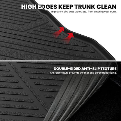LASFIT Cargo Mat for Dodge Charger Daytona EV 2-Door 2024-2026 | Not Fit Gas or 4-Door Models, All Weather TPE Custom Fit Cargo Trunk Liner Accessories, Black - Image 3