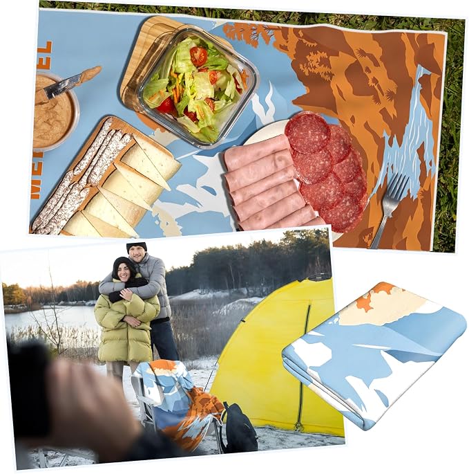 2 Pack Car Towels Seat Cover with Storage Bag, Multifunctional Microfiber Towel for Gym Outdoor Sport Running,Picnic, Beach, Pet Dog Travel,Fits Car SUV Truck (Mountain Wander) - Image 8
