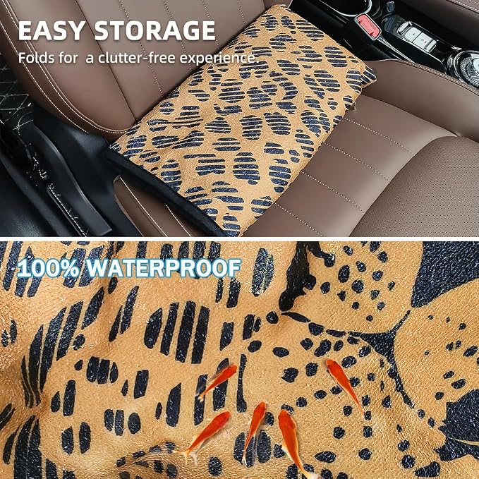 Waterproof Sweating Car Seat Cover for Post Gym Workout, Running, Swimming, Beach and Hiking, Universal Fit Non-Slip Bucket Seat Protector for Cars SUV Trucks, Machine Washable (Jaguar) - Image 2