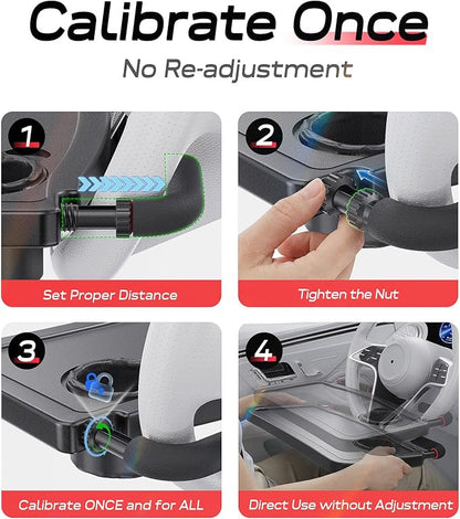 Car Steering Wheel Tray for Drivers Steering Wheel Tray for Dining, Mobile Office & Travel Food with Cup Holder, Scratch-Free EVA Hook Covers, 2-in-1 Desk Table for Car - Black - Image 6