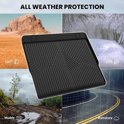 LASFIT Cargo Mat for Toyota 4Runner 2013-2024 (Only Fit 5-Seats) | Fit W/O Sliding Cargo Tray, All Weather Custom Fit Anti-Slip Pet Friendly TPE Trunk & Backrest Mats for 5th Gen 4Runner - Image 8
