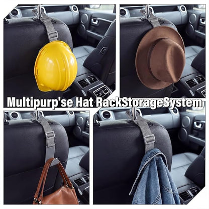 Unittype 4 Pcs Hard Hat Hook for Truck Adjustable Hard Hat Holder Hardhat Holder Truck Seat Back Organizer 55 lb Load Heavy Duty Hardhat Buddy Hanger Storage Car Vehicle Headrest Bag Gear (Grey) - Image 5