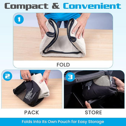 Happeseat Waterproof Car Seat Cover & Protector, Sand | Universal Fit, Car Seat Towel Cover, Slip Resistant Backing, Machine Washable, Fits Front & Back, Easy Install & Storage - Image 6