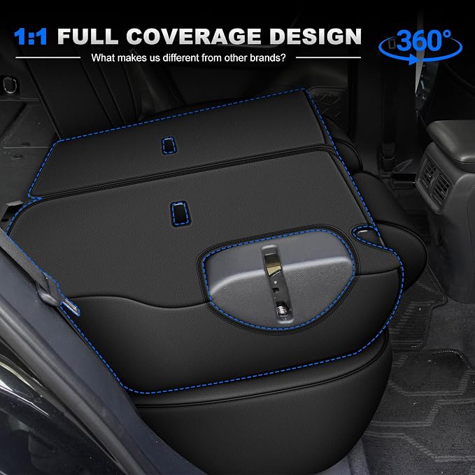 AOMSAZTO Custom Fit Seat Covers for Toyota RAV4 2019-2025 Gas Models Kit | LE/XLE/XLE Premium/Limited, 5-Piece Full Set with Steering Wheel Cover, Armrest Cover, Neck Pillows and Seat Belt Covers - Image 8