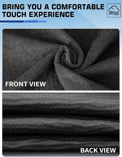 1160g Heavy Duty Towel Car Seat Cover, Sweatproof Absorbent Microfiber Rear Seat Protector for Gym Beach Athletes, Universal Fit Waterproof Back Seat Mat for Sedans SUV Minivans(Black,1PC) - Image 2