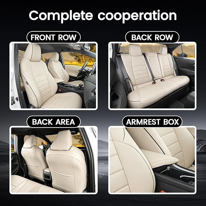 HKZ Customized Special seat Cover for Toyota Corolla (Beige, Sedan,2020-2026 SE/FX Gas-Only) - Image 6
