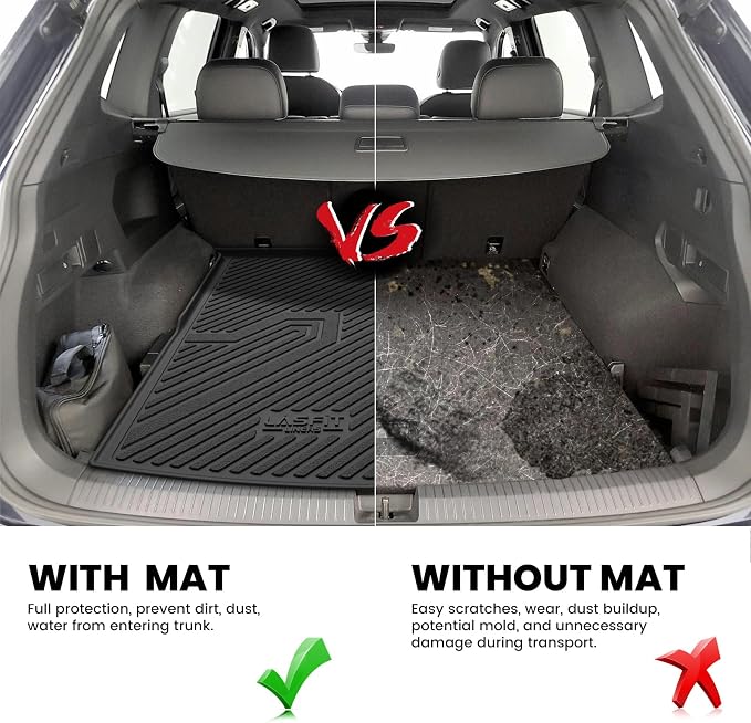 LASFIT Cargo Trunk Liner for Volkswagen Tiguan 2018-2024, 5-Seat | Custom-fit Premium TPE trunk tray Liner for 5-seat, all-weather cargo protection, Trunk Mat Trunk Liner, Easy to Clean - Image 5
