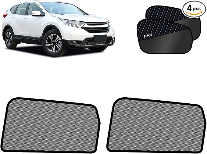 2PCS Rear Side Window Sun Shades for 2017-2022 Honda CRV Accessories | Breathable Mesh UV & Heat Blocking Privacy Rear Side Window Covers, Ideal for Baby, Travel and Camping by ERIVIS