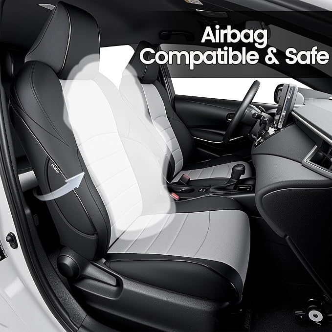 HKZ Customized Special seat Cover for Toyota Corolla (Black+Grey, 2020-2022 Corolla XSE) - Image 5