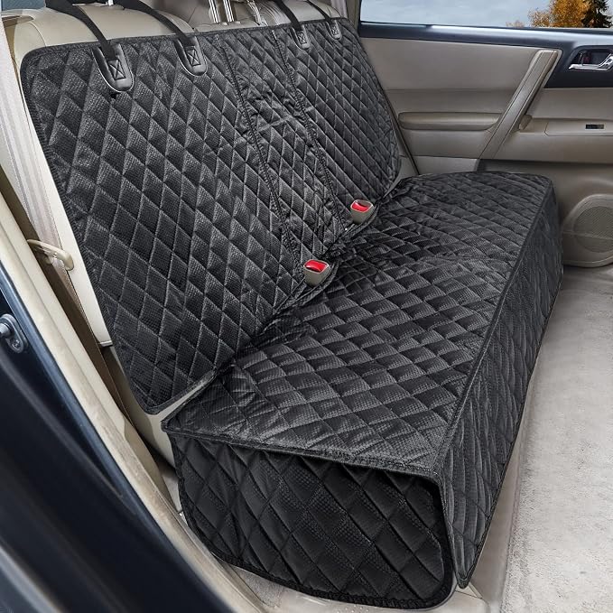 ANOSOSPECIAL Dog Car Seat Cover for Back Seat, Waterproof X Large Rear Seat Protector for Pet Auto SUV Truck (XL, Black) - Image 8