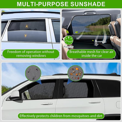 Car Side Window Sun Shades Fit for Toyota Sienna 2021-2026,Breathable Mesh Car Curtains Protection Heat and UV & Privacy for Baby Sleeping Camping,2Pcs-Front Window - Image 4