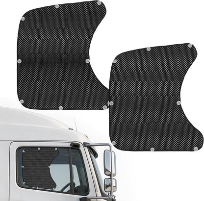 2Pcs Semi Truck Side Window Sun Shades,20×23" UV Protection Sunblock Side Window Shade with Suction Cup,Semi Truck Accessories for Kenworth,Volvo VNL,RV,Freightliner,International Trucks by Unknown