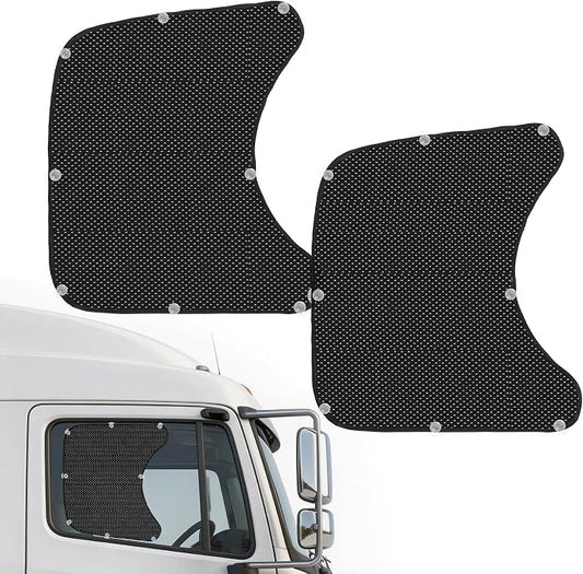 2Pcs Semi Truck Side Window Sun Shades,20×23" UV Protection Sunblock Side Window Shade with Suction Cup,Semi Truck Accessories for Kenworth,Volvo VNL,RV,Freightliner,International Trucks by Unknown