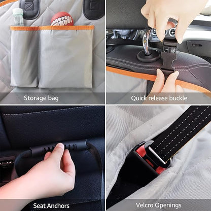 Dog Seat Cover for Tesla Model 3 Waterproof Car Seat Protector with Mesh Window Dog Car Hammock Against Dirt and Fur Anti-Scratch Nonslip Machine Washable Back Seat Cover for Model Y - Image 7