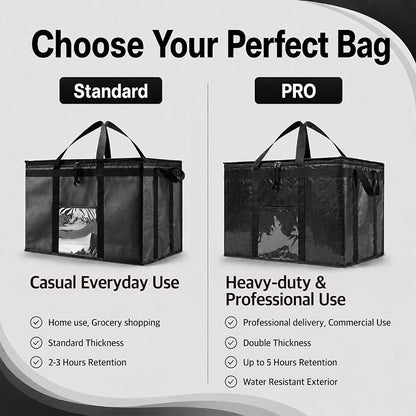 NZ home PRO Large Insulated Food Delivery Bag (2XL, Green, 1 Pack) | Thermal bag, For cold & hot food, Water-resistant, Portable cooler, Soft sided catering tote, Grocery bag with zippered top - Image 8