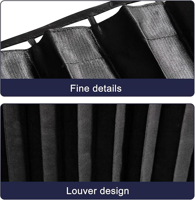 ZATOOTO Car Side Window Sun Shades, Car Curtains for Windows, UV‑Block | Blackout Privacy, Heat Insulation, Metal Frame Fit, Beige Pleated Shades, 2 Packs Shade for Family Travel, Baby, Pet - Image 9