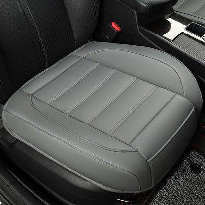 2 Pack Leather Front Car Seat Covers,Bottom Seat Covers for Cars,Driver Car Seat Cover,Luxury Seat Protectors,Waterproof,Anti-Slip,Full Wrap,for Most Vehicles,Sedan,Truck,SUV(Grey) - Image 7