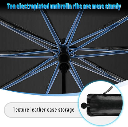 JUSTTOP Car Windshield Sunshade Umbrella - Protect Car from Sun Rays & Heat Damage Keep Cool and Protect Car Interior, Fit for Most Vehicles, Foldable Sun Shade Cover for Windshield (55“ L x 31” W) - Image 5