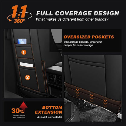 Custom Fit Seat Covers for Toyota 4Runner 2025 2026 5 Seats Models | Full Set Front&Rear Faux Leather Waterproof Airbag Compatible SUV Seats Cover for 4Runner Accessories Black - Image 5
