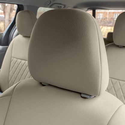 FH Group Custom Fit Car Seat Covers Specifically Made for 2011-2020 Toyota Sienna 7 Seater with Ultraflex Neoprene Water Resistant Automotive Seat Covers - Full Set Solid Beige - Image 11