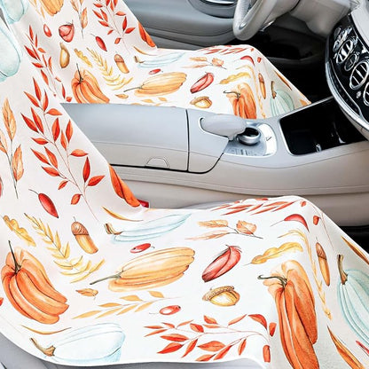 Hahafelt 2 Pack Car Seat Towel Cover with Storage Bag, Pumpkin Pine Cones | 63 x 32 in Car Towel Seat Cover Non Slip Waterproof, Gym Workout Swimming Running, Machine Washable Sweat Absorbent Protector - Image 5