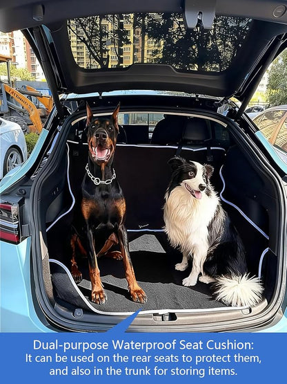 1160g Heavy Duty Towel Car Seat Cover, Sweatproof Absorbent Microfiber Rear Seat Protector for Gym Beach Athletes, Universal Fit Waterproof Back Seat Mat for Sedans SUV Minivans(Black,1PC) - Image 3