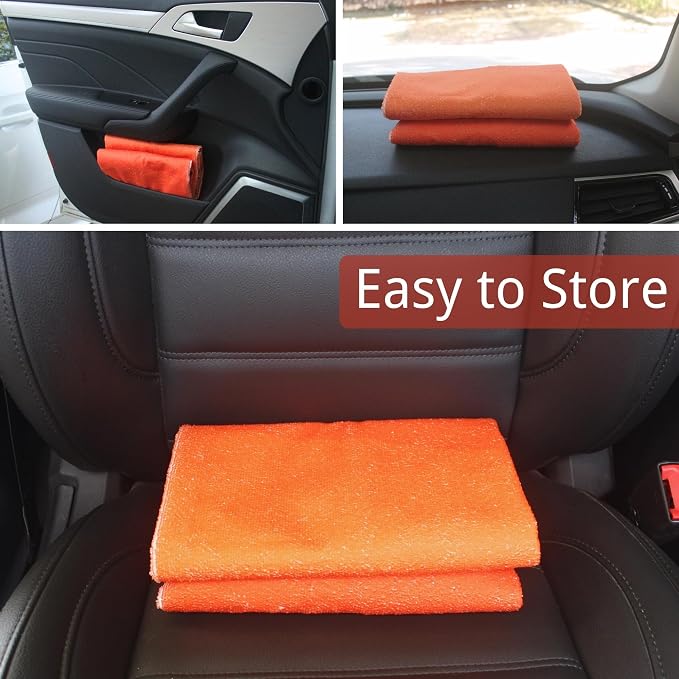 Waterproof Car Seat Cover for Front Seats, Protector for Cars SUVs Trucks, Sweat Towel Seat Covers Bucket for Gym,Workout,Beach,Hiking,Running and Swimming(Orange, 2PCS) - Image 7