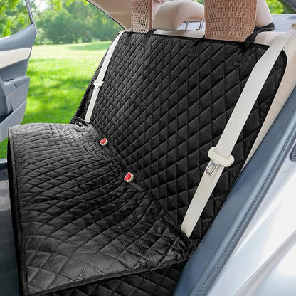 Waterproof Scratchproof Pet Bench Seat Covers for Cars, SUVs | Nonslip Durable Back Seat Cover for Dogs, 600D Oxford Fabric, Side Flaps, Full Bench, Easy Install, Machine Washable - Image 4