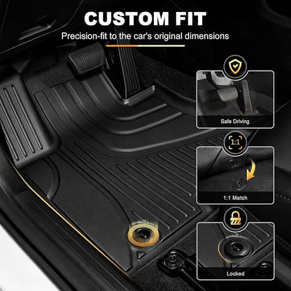 Floor Mats for Toyota Camry 2018-2024 FWD Gas, Floor Liners & Cargo Liner | Not for AWD or Hybrid. Custom Fit Car Mats All-weather Protection Waterproof Easy to Clean Heavy Duty - Image 4