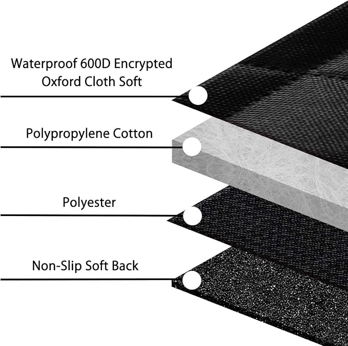 Dog Car Seat Cover with Storage Pockets Mesh Visual Window, Waterproof Nonslip , Heavy Duty Scratchproof Pet Dog Back Seat Cover Hammock for Cars Trucks and SUVs - Image 7