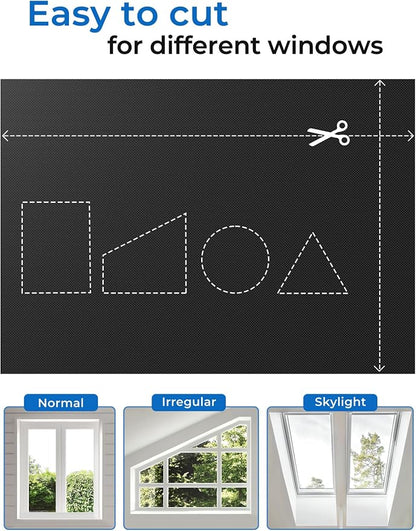 Sumobaby Blackout Curtains for Bedroom Portable 22"x60" Blackout Shades | 100% Black Out Window Cover No Drill with Upgraded Hook&Loop Tapes Thermal Insulated Blinds for Home,Nursery(1 Panel,Black) - Image 4