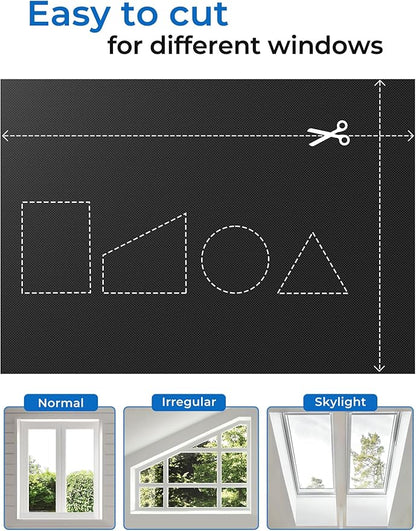 Sumobaby Blackout Curtains Portable 20"x48",No Drill Blackout Shades with Heat-resistant Hook&Loop Tapes,100% Blackout Window Cover,Thermal Insulated Blinds for Window in Various Scenes(1 Panel,Black) - Image 5