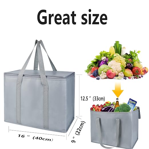 musbus 2 pk Insulated Car Organizer - Collapsible, Multi-Compartment Automotive SUV Trunk Organizer for Storage w/Adjustable Straps - Truck & Car Accessories for Women and Men Grey, gyay - Image 2