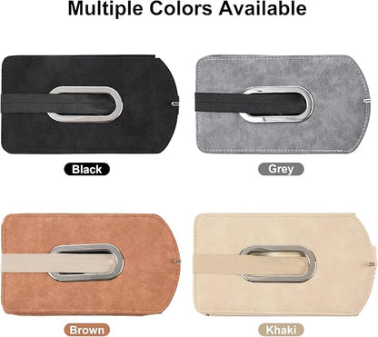 JEYODA Car Seat Organizer,Suede Leather Tissue Holder fit for Kleenex tissues, Car Seat Side Organizer for 120 Sheet Napkin, Drink, Phone, etc (Black) - Image 2