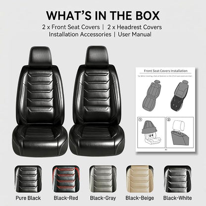 Fit Liberty Seat Covers Custom Fit for Jeep Liberty 2002-2012, Front Pair | Premium Leather Full Coverage Protectors, Waterproof, Breathable, Scratch Resistant, Easy Wipe, Airbag Compatible, Black - Image 9