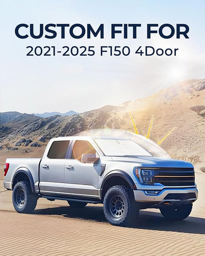 for Ford F150 4Door 2021-2025 Car Window Shades, 6Pcs Full Window Covers | Privacy Sun Shade Set for Front Windshield Side and Rear Windows, Keeps Vehicle Cool for Camping Napping - Image 3