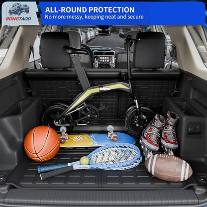 Rongtaod Cargo Mat & Backrest Mats for 2010-2024 Toyota 4Runner 5 Seats | without Sliding Tray, Trunk Mat Cargo Liner TPE All Weather Back Seat Cover Protector 2023 4 Runner Accessories - Image 7
