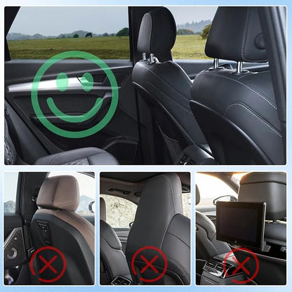 VarCozy Car Steering Wheel Tray, Foldable Hanging Rear Headrest Car Tray with Expandable Tray and Beverage Cup Slot, Portable Car Desk for Laptop Work, Eating, Drinking, and Doodling - Image 3