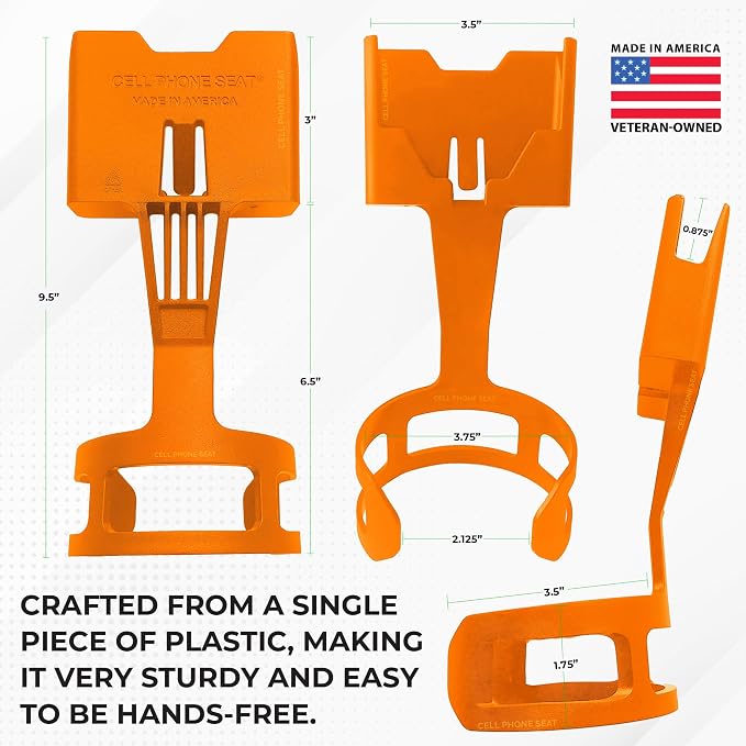 Cup Holder Phone Holder Mount for Car - Universal Adjustable Expander Cradle Hands-Free Driving - Compatible with All Smartphones iPhone Samsung Google Android Orange - Image 6