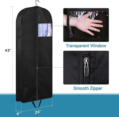 KIMBORA 43" Garment Bag for Travel, Gusseted Suit Bags for Men With Handle Garment Bags for Hanging Clothes Storage Suit Cover for Coats, Jackets, Shirts - Image 7