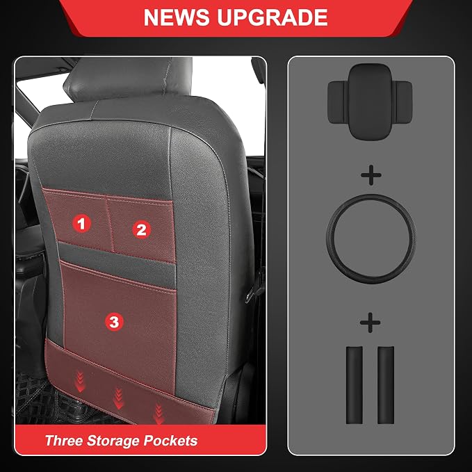 TTX LIGHTING Custom Fit for Toyota RAV4 Seat Covers 2019-2026 5-Seats | Original Seat Pattern | Full Coverage | Easy Install | Waterproof | Faux Leather | Shield Your Car Seats | All Season - Image 3