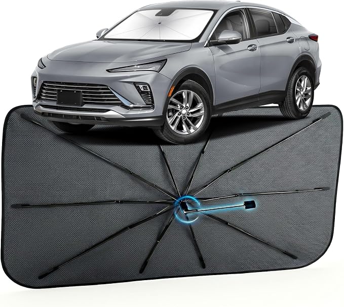 Car Windshield Sun Shade Umbrella for Buick Envista 2024-2026, 1:1 Fit | [Reflective Coated Fabric] Car Shades Sun Visor Keep Car Cool and Protects Interior, Sunshade Umbrella for Front Window by MakeLifeBetter