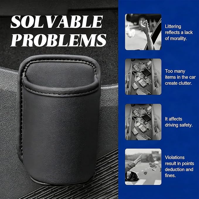 2PCS Large Car Door Cup Holder, Multifunctional Storage Bag Trash Can, Clip On Backseat Pocket Beverage Holder, Waterproof Car Cup Holder, for Water Cup Mobile Phone Change Storage Box - Image 7