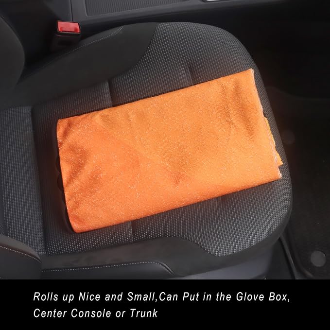 Car Seat Cover Protector Front Seats,for Gym Workout,Running,Swimming,Beach and Hiking,Waterproof Sweat Towel Bucket Seat Covers for Cars SUV Trucks (Orange, 2Pcs) - Image 7