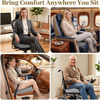 TranquilRelax XL Memory Foam Seat Cushion for Office Chair, 3.35-Inch, Light Gray - Image 6