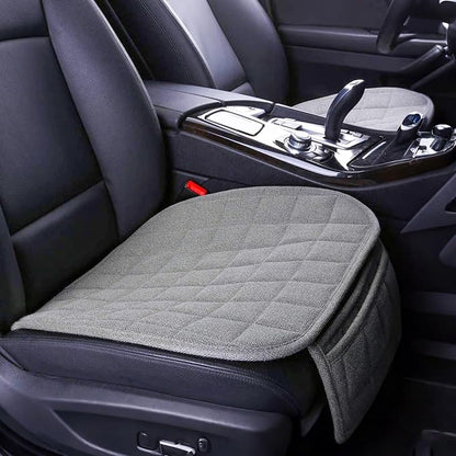Car Seat Cover,Linen Car Seat Cover Bottom Only 2PCS Gray | For Trucks,SUV,Cooling Universal Car Seat Pad,Seat Cushion Ventilated Front Seat Gray - Image 3