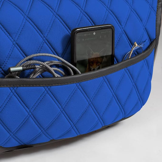 FH Group Car Seat Cushion – Neosupreme Single Front Seat Cover with Front Pockets, Airbag Compatible, Universal Fit Car Seat Cushion for Driver or Passenger Seat, SUV, Truck, Sedan & Van – Blue - Image 2